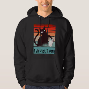 Moletom Eu faço o que quero que o gato rebelde Funny bata