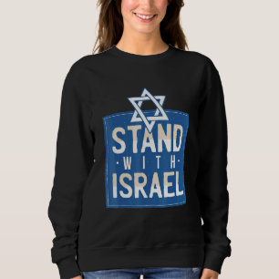 Moletom Eu fico com Israel - Israel Orgulho Israel Bandeir