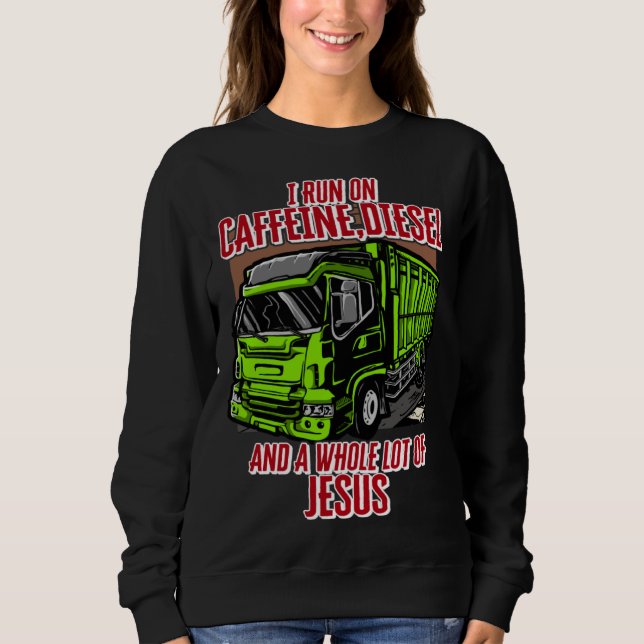 Moletom Eu Funciono Com Cafeína Diesel E Muito Jesus (Frente)