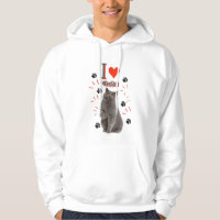 Eu ❤️ Gatos – Desenho de Gato Fofo e Pegada de Pat