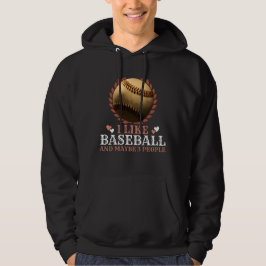 Moletom eu gosto de beisebol e talvez 3 pessoas