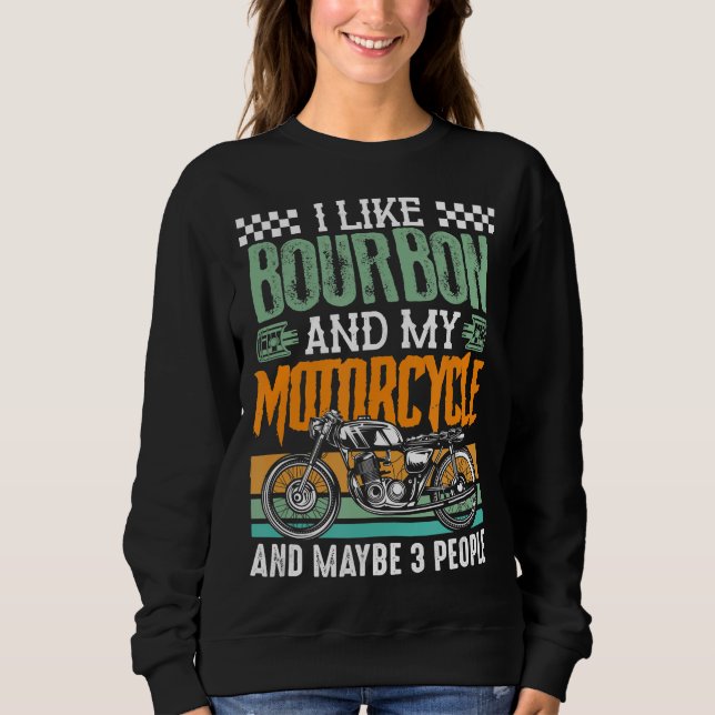 Moletom Eu Gosto De Bourbon E Meu Presente De Moto (Frente)