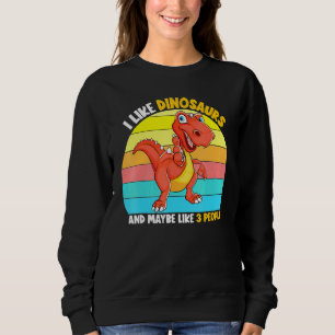 Moletom Eu Gosto De Dinossauros E Talvez Como 3 Pessoas.