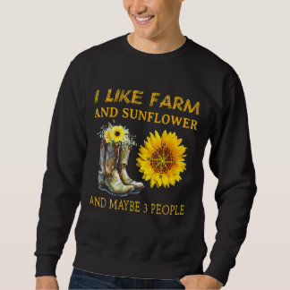 Moletom Eu Gosto De Fazenda E Girassol E Talvez 3 Pessoas 