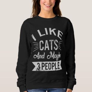 Moletom Eu Gosto De Gatos E Talvez De 3 Gatos De Pessoas M