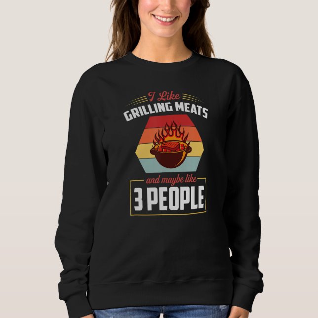 Moletom Eu Gosto de Grelhar Carnes E Talvez Goste de 3 Pes (Frente)