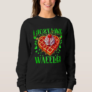 Moletom eu gosto de waffles design para amantes