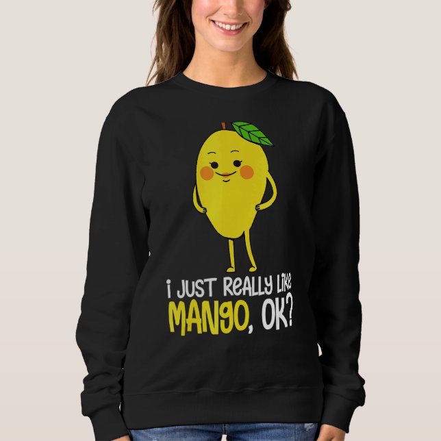 Moletom Eu Gosto Muito De Mango Ok Fruta Verão Mango 1 (Frente)