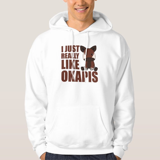 Moletom Eu gosto muito do Okapi's Cute Okapi (Frente)