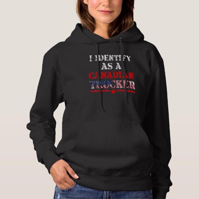 Moletom Eu Identifico Como Um Caminhoneiro Canadense Engra (Frente)