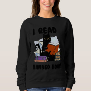 Moletom Eu Li Gato De Oculto Do Leitor De Livros Banidos