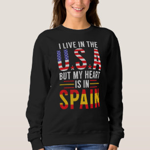 Moletom Eu Moro Nos Eua Mas Meu Coração É Na Espanha Espan