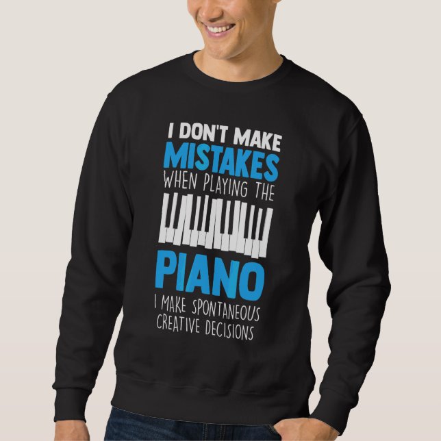 Moletom Eu não cometo erros ao tocar piano (Frente)