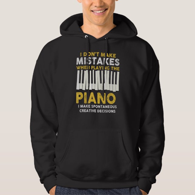 Moletom Eu não cometo erros, piano, músico humor (Frente)