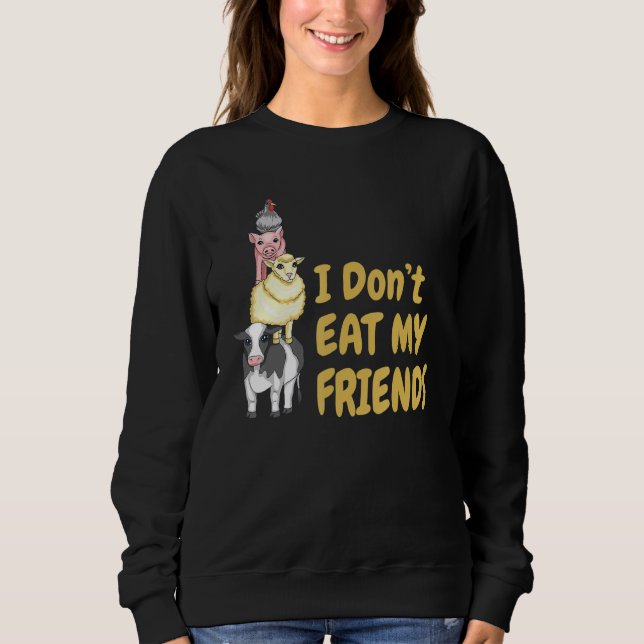 Moletom Eu não como meus amigos vegetarianos (Frente)