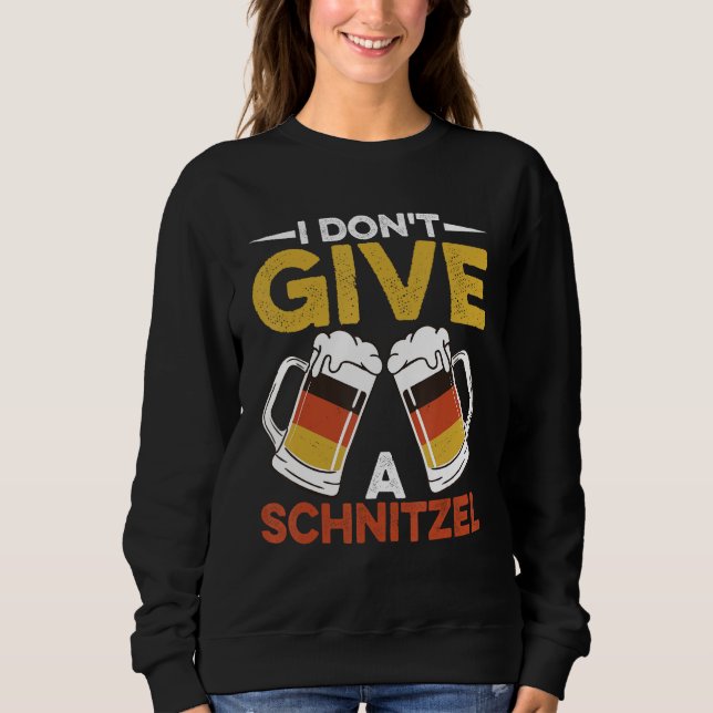 Moletom Eu não dou uma SchnitzelWurst Schnitzel Cerveja Ge (Frente)