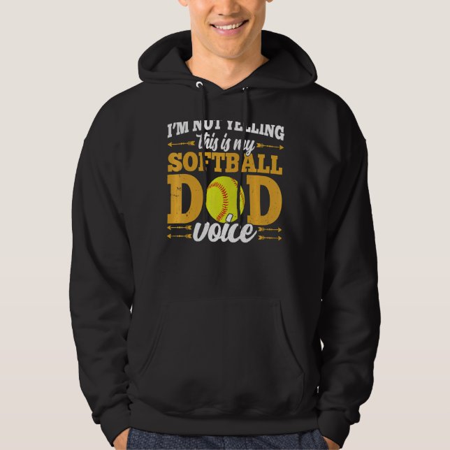Moletom Eu Não Estou Gritando Este É Meu Pai De Softball V (Frente)