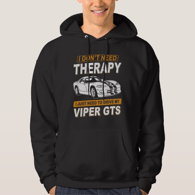 Moletom EU NÃO PRECISO DE TERAPIA Dodge Viper 1996 Gts Lis (Frente)