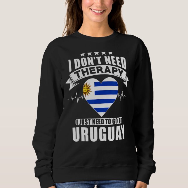 Moletom Eu não preciso de terapia Eu só preciso ir ao Urug (Frente)