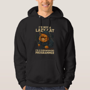 Moletom eu não sou um gato preguiçoso eu sou um programado