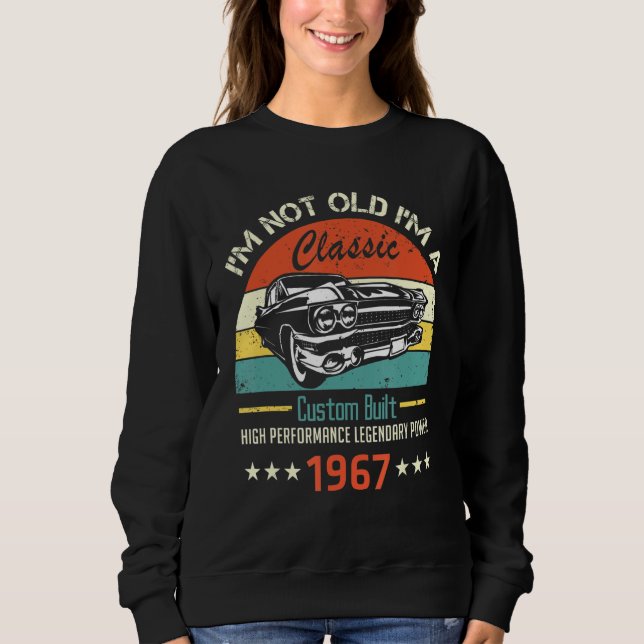 Moletom Eu não sou velho, sou clássico poder lendário 1967 (Frente)