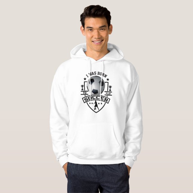 Moletom Eu Nasci Para Jogar Futebol (Frente Completa)