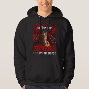 Moletom Eu O Empurraria Na Frente Dos Zombies Para Salvar