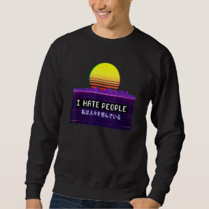 Moletom Eu odeio estética de pessoas Vaporwave