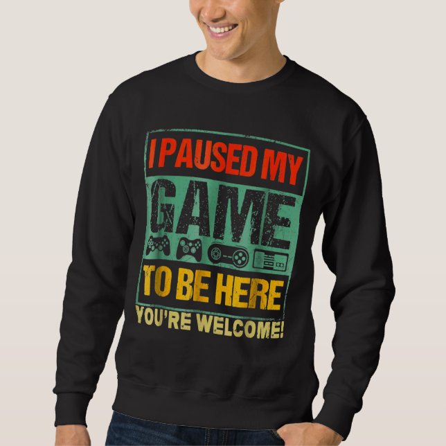 Moletom Eu Parei Meu Jogo Para Ser Heres Gamers Men (Frente)