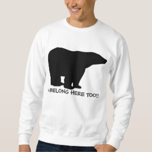 MOLETOM EU PERTENÇO AQUI URSO DEMASIADO POLAR
