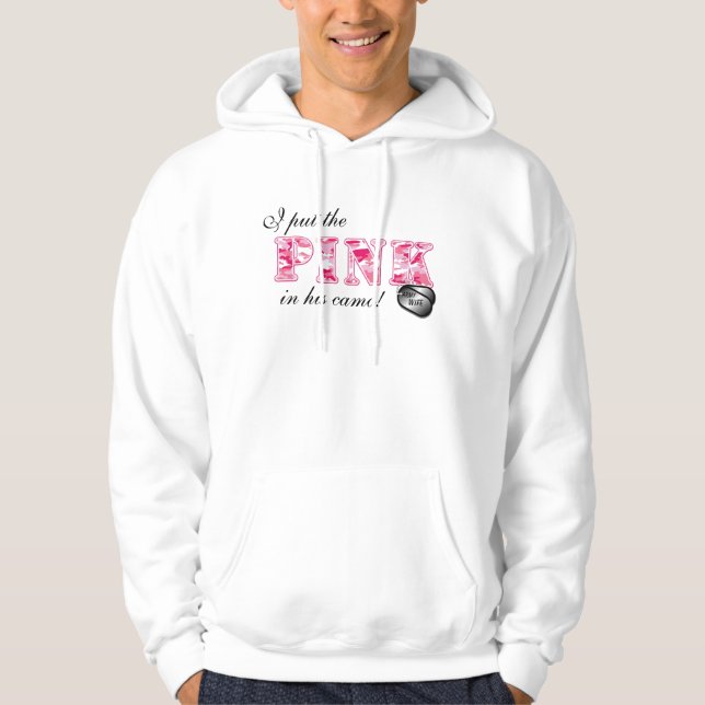 Moletom Eu pôr o ROSA em seu camo (Frente)