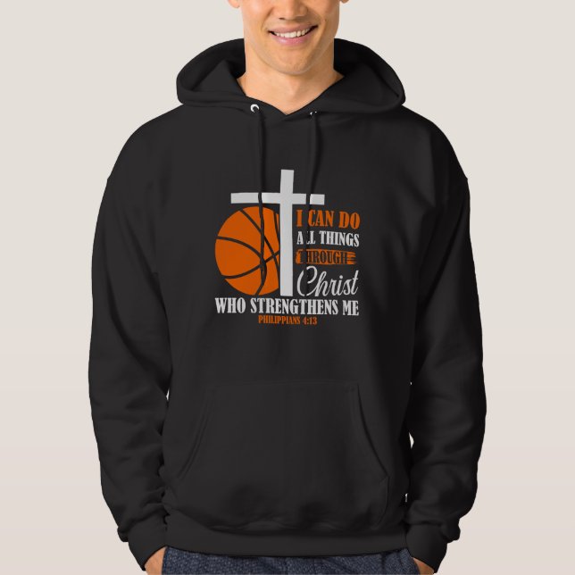 Moletom Eu Posso Fazer Todas as Coisas Através de Cristo B (Frente)