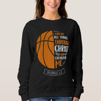 Moletom Eu Posso Fazer Tudo Através Da Pl De Basquete De C