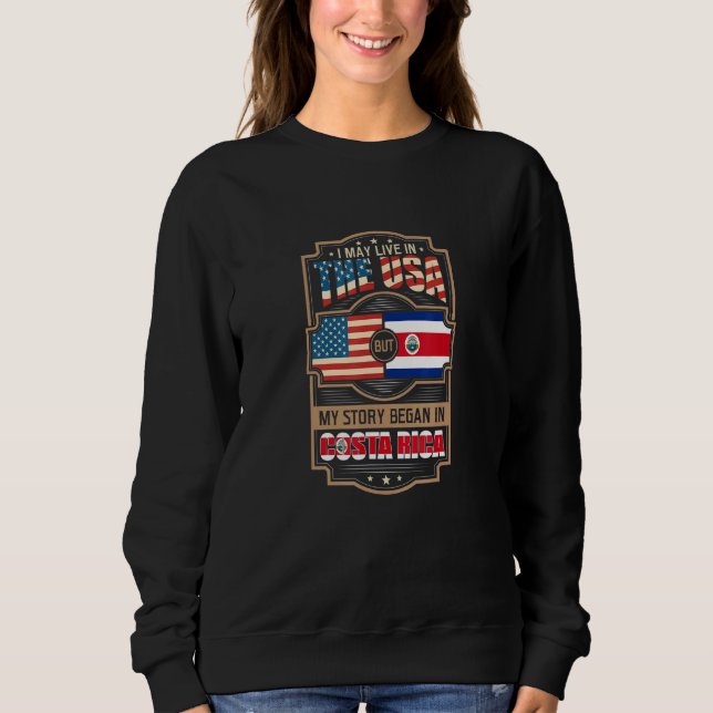 Moletom Eu Posso Viver Nos Eua Mas Minha História Começou  (Frente)
