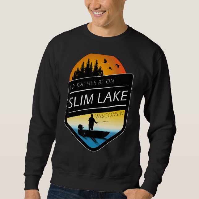 Moletom Eu Preferencialmente Estaria No Lago Slim Wisconsi (Frente)