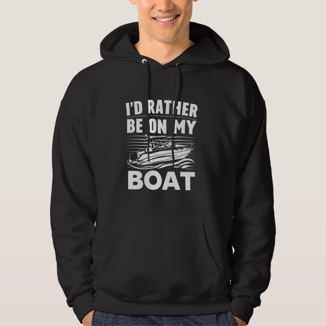Moletom Eu Preferencialmente No Meu Barco, Barco Engraçada (Frente)