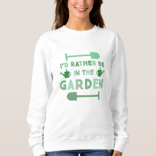 Moletom Eu Preferiria Estar no Jardim Verde