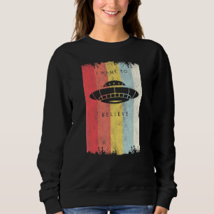 Moletom Eu Quero Acreditar Em Saucer Voador De Alienígena