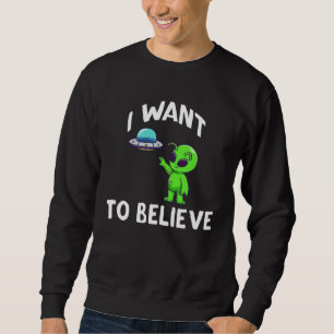 Moletom Eu Quero Acreditar Nave Espacial Alienígena OVNI