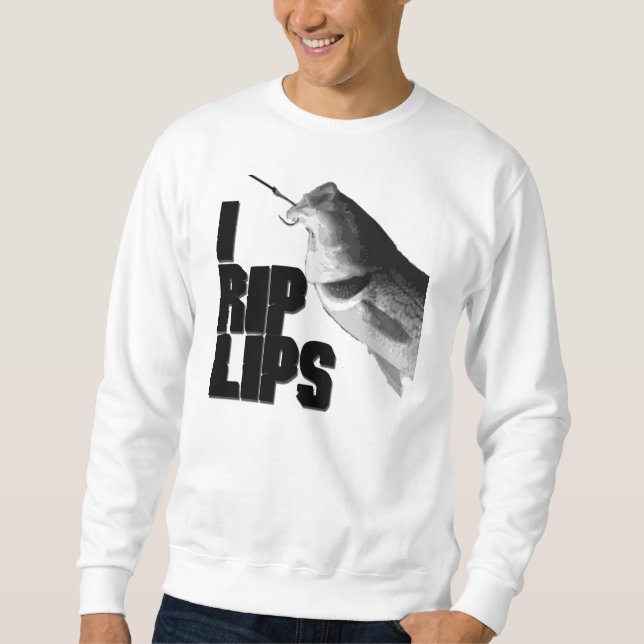 Moletom EU RASGO a camisola do pescoço de grupo dos LÁBIOS (Frente)