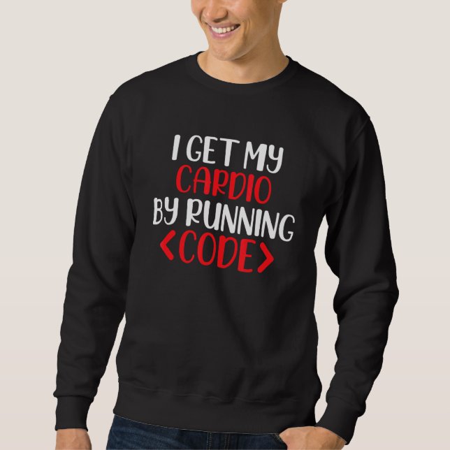 Moletom Eu Recebo Meu Cardio Executando Código, Engenheiro (Frente)