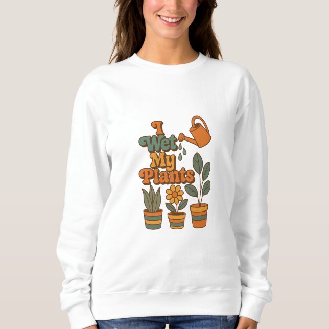 Moletom Eu Rego Minhas Plantas – Listras Retro dos Anos 70 (Frente)