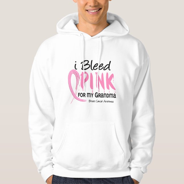 Moletom Eu sangro o rosa para meu cancro da mama da avó (Frente)