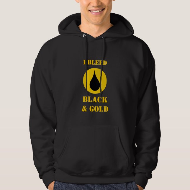 Moletom Eu Sangro Preto e Dourado (Frente)