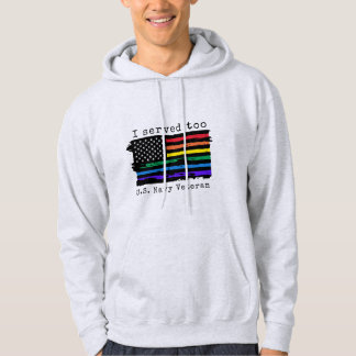 Moletom "Eu Servi Também" Hoodie Veteran Marinho Americano