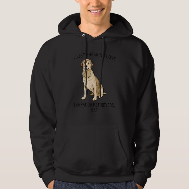 Moletom Eu simplesmente amo labradores ok cachorro (Frente)