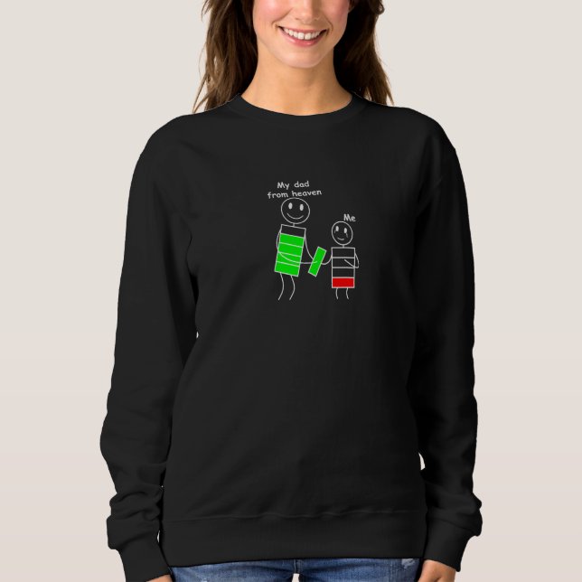 Moletom Eu Sinto Saudade do Meu Pai no Céu Desenhe Eu & Pa (Frente)