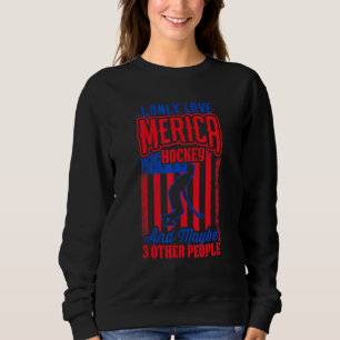 Moletom Eu Só Amo Merica Hockey 3 Outras Pessoas Vintage