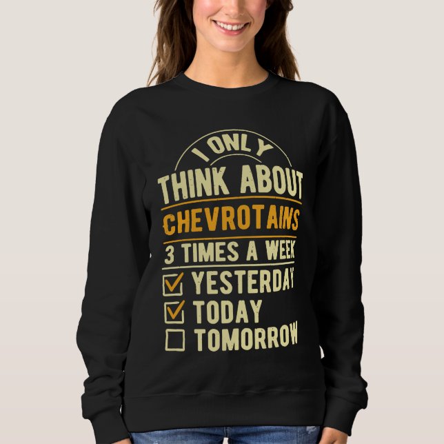 Moletom Eu Só Penso Em Chevrotains  Humor De Rato Cervo (Frente)