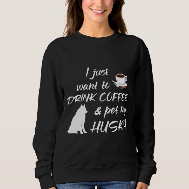 Moletom Eu Só Quero Beber Café E Comer O Meu Rouco (Frente)